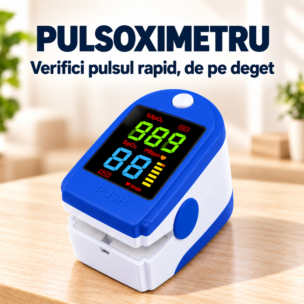 Tensiometru digital + (Termometru și Pulsoximetru) - GRATIS