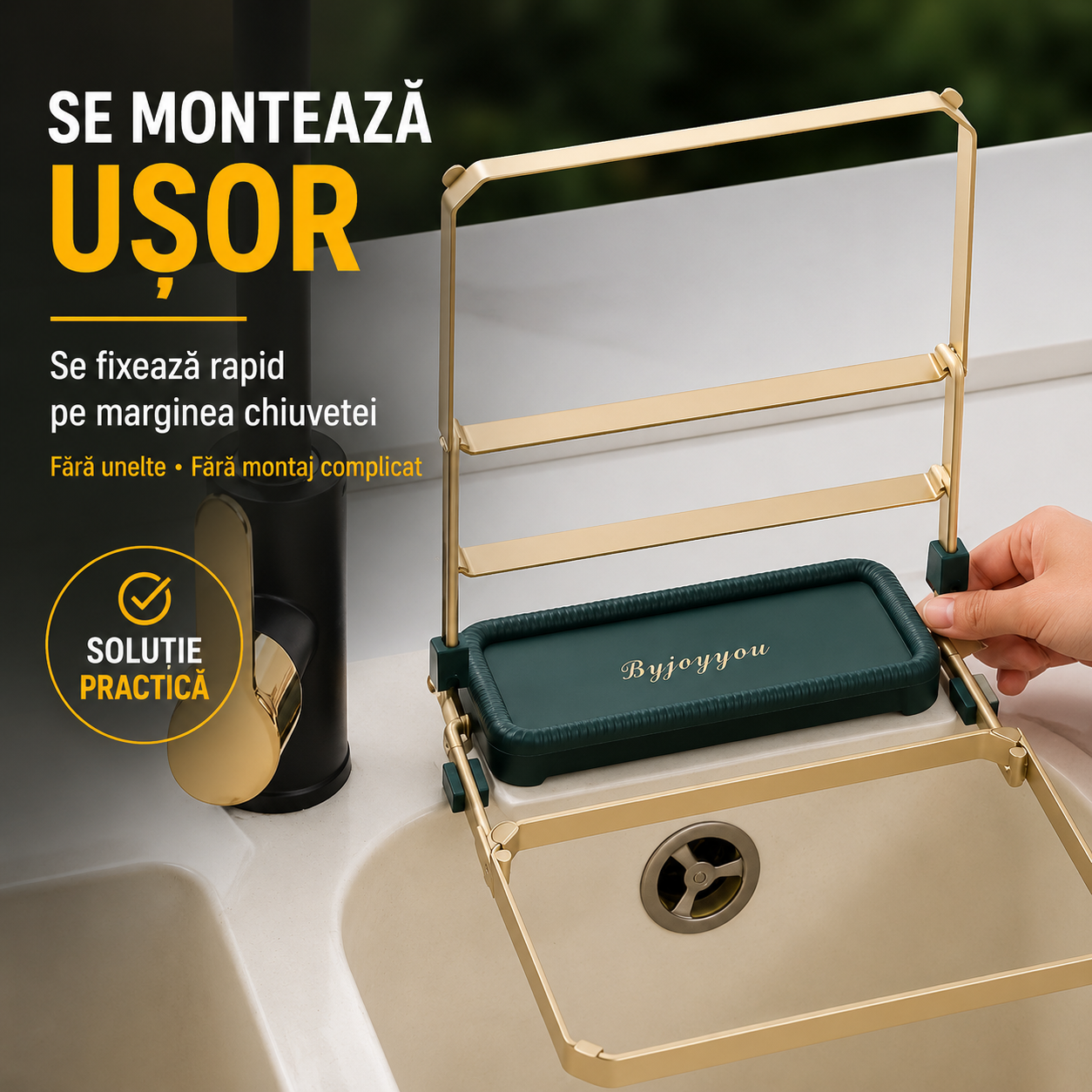 Pachet Anti Înfundare pentru Chiuvetă – Suport + Curățător Scurgere + 50 Saci Gratis