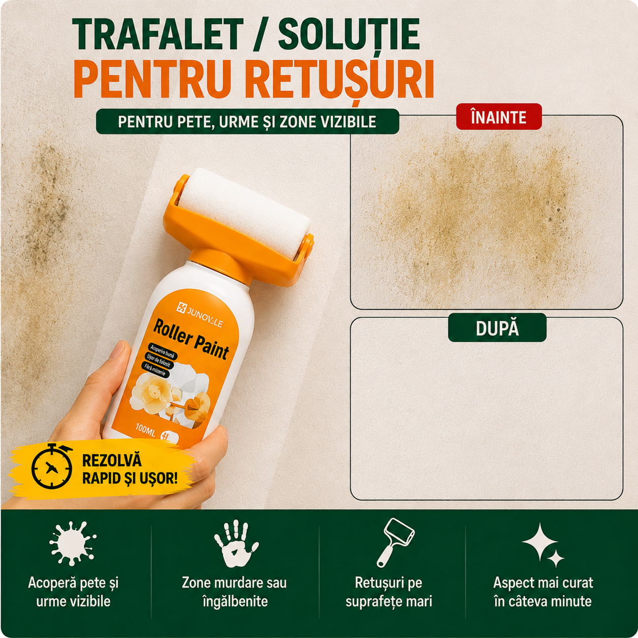 Kit pentru găuri, crăpături + Soluție cu trafalet