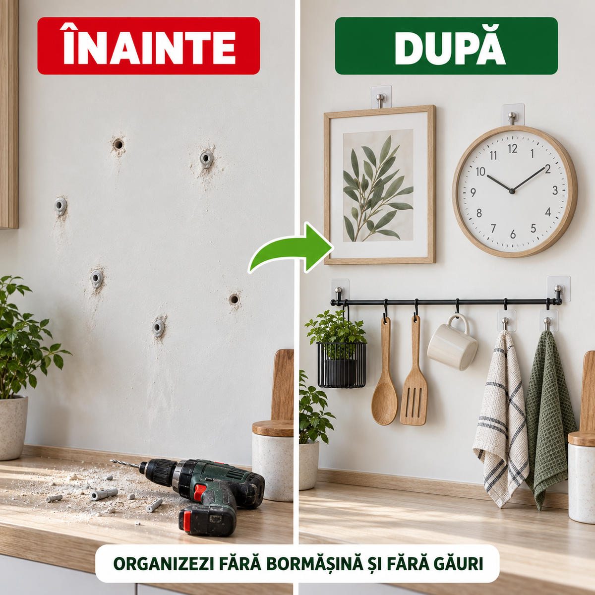 O casă organizată, fără pereți deteriorați 🏠