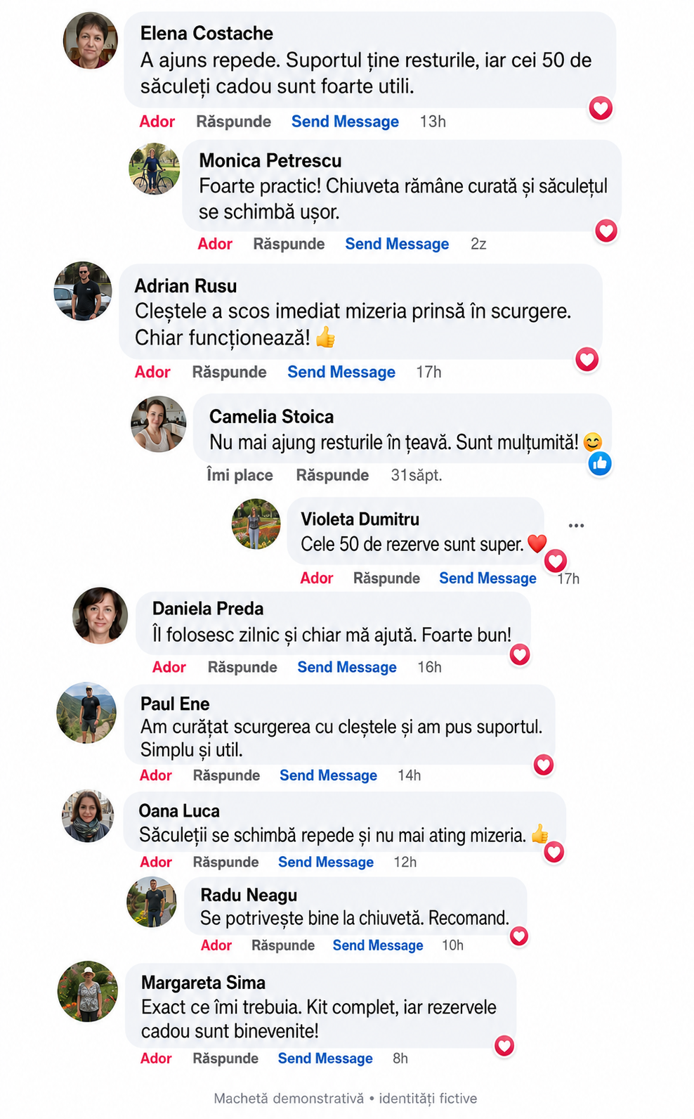 Recenzii Facebook ale clienților Pretivo