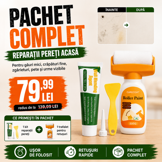 Kit pentru găuri, crăpături + Soluție cu trafalet